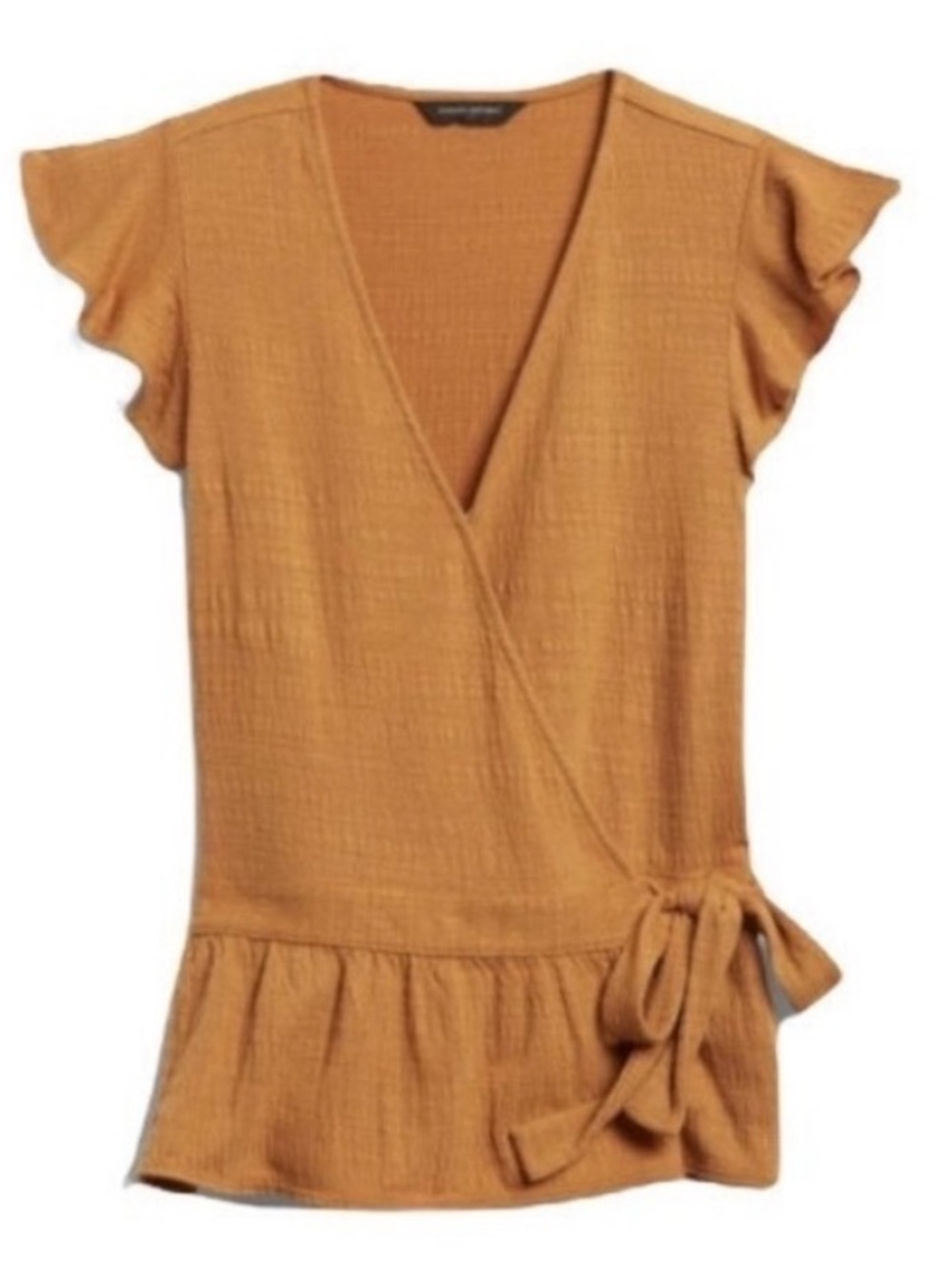 Banana Republic Gauze True Wrap Flutter Sleeve Top. XS. NWT.